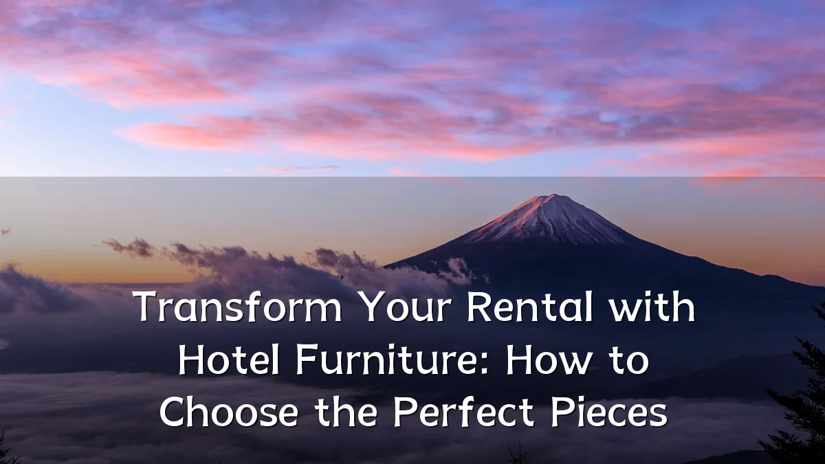 Transform Your Rental with Hotel Furniture: How to Choose the Perfect Pieces