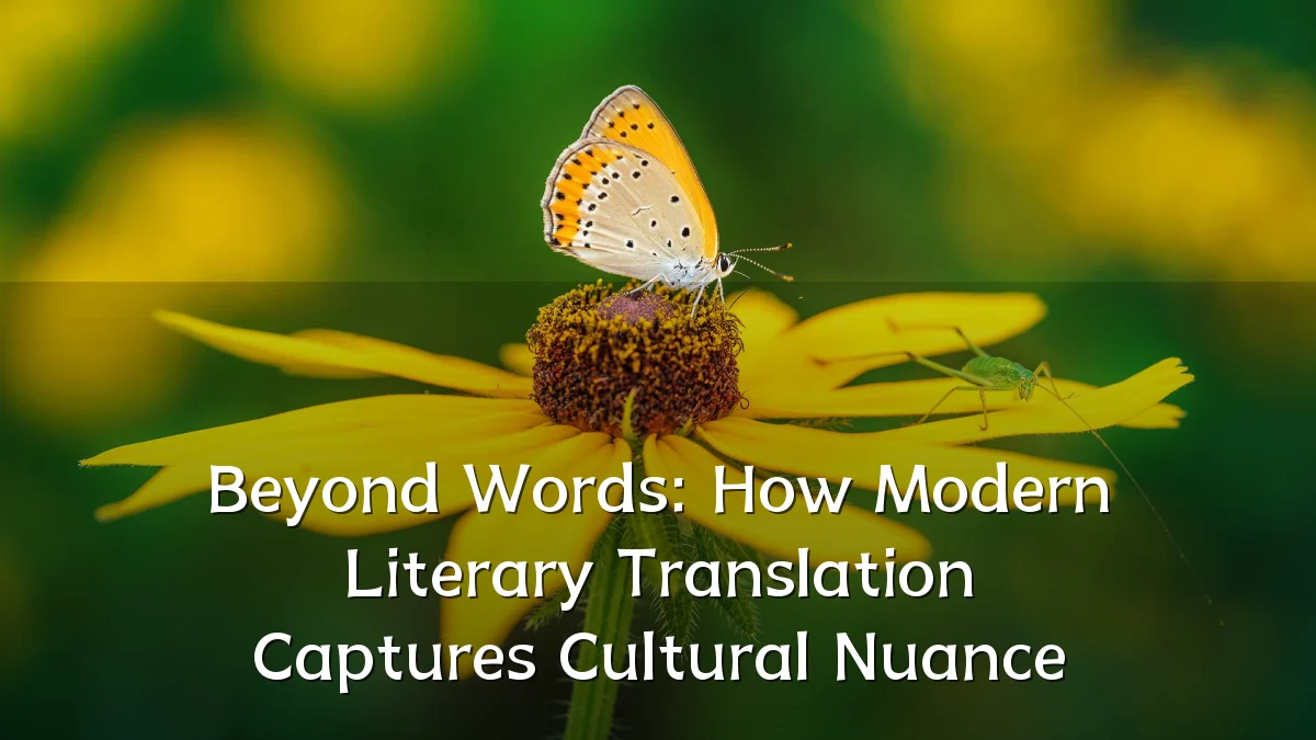Beyond Words: How Modern Literary Translation Captures Cultural Nuance