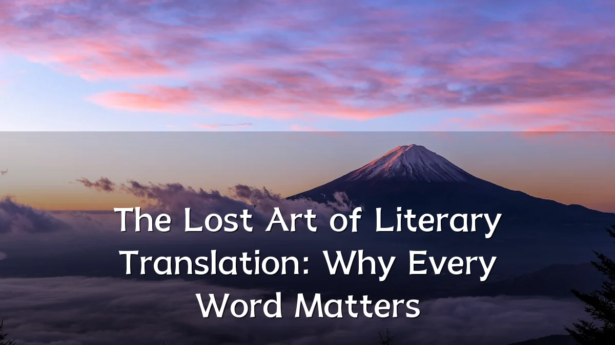 The Lost Art of Literary Translation: Why Every Word Matters