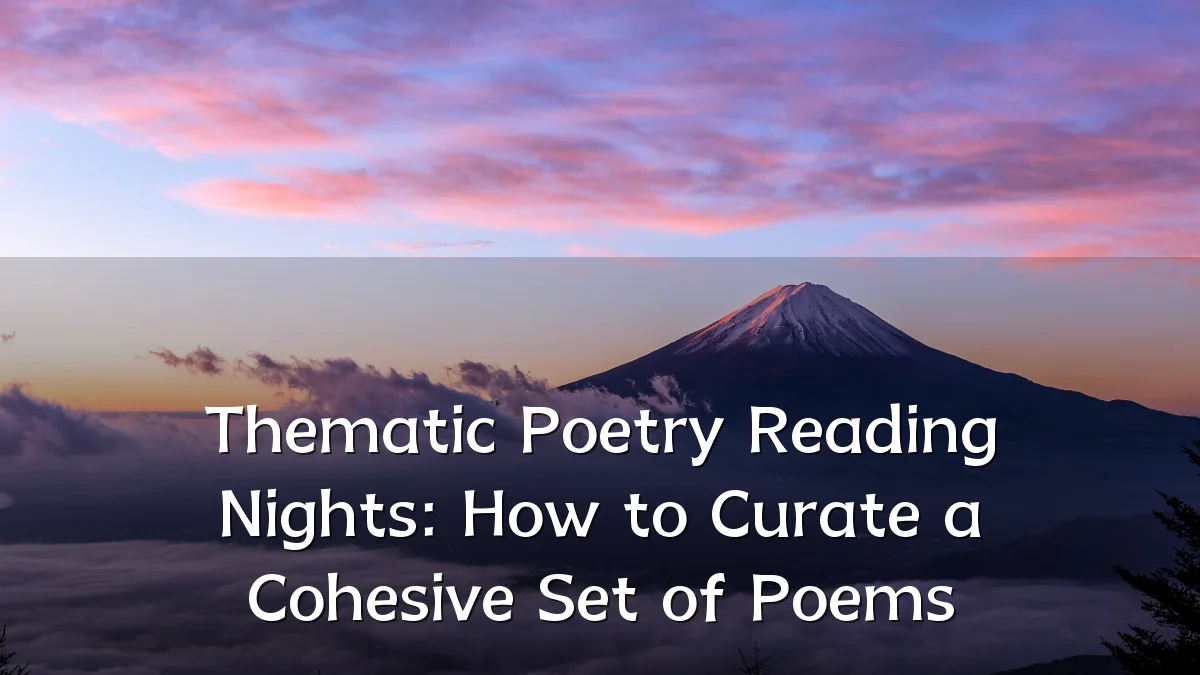 Thematic Poetry Reading Nights: How to Curate a Cohesive Set of Poems